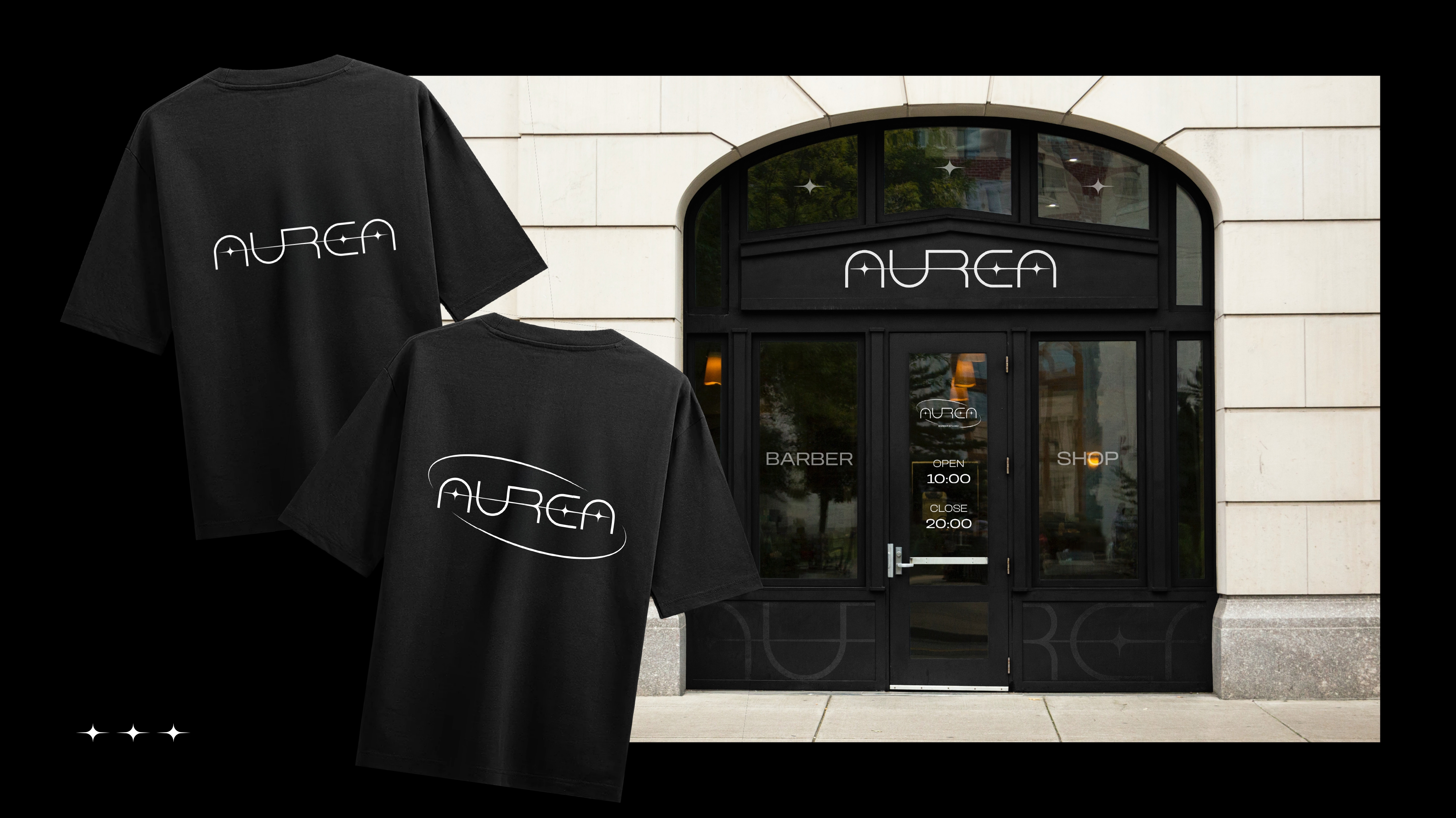 Aurea Barber Studio brand application
